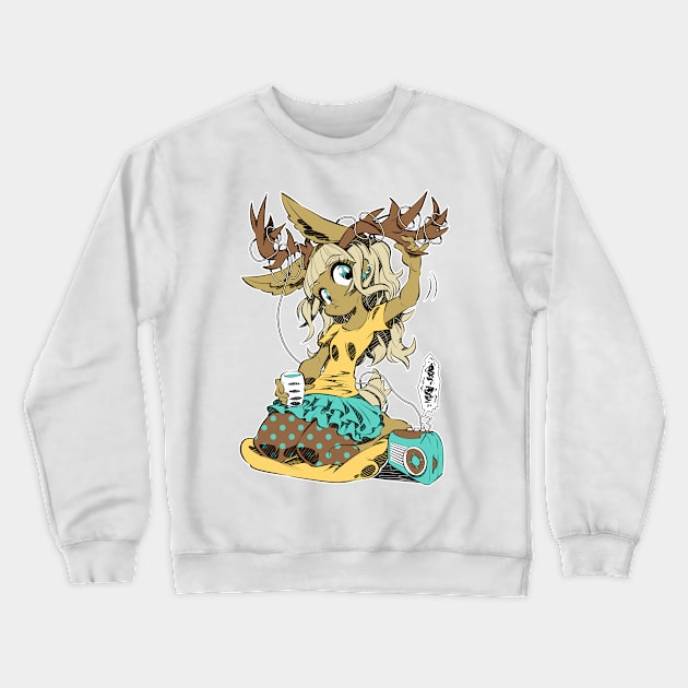 Jackalope girl Crewneck Sweatshirt by Rafchu